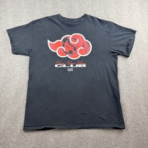 999 Club x Naruto Shippuden Akatsuki Cloud T-Shirt Men's Large Black Juice WRLD